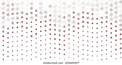 Light Red vector backdrop with virus symbols. Colorful abstract illustration with gradient medical shapes. Best design for quarantine events.