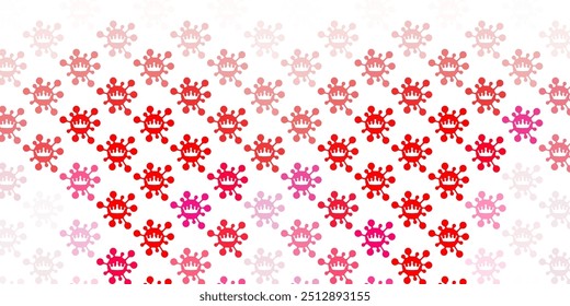 Light red vector backdrop with virus symbols. Simple design in abstract style with infection forms. Wallpaper for health protection.