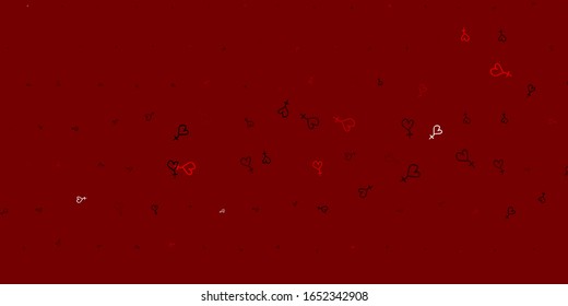 Light Red vector backdrop with woman's power symbols. Colorful feminism symbols with a gradient in modern style. Design for International Women’s Day.