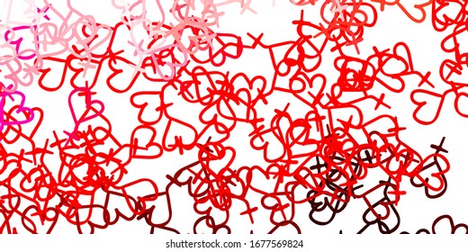 Light Red vector backdrop with woman's power symbols. Simple design in abstract style with women’s rights activism. Best design to show the power of women.