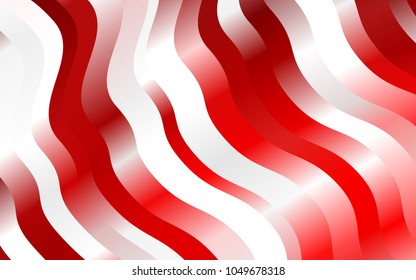 Light Red vector background with abstract lines. Shining crooked illustration in marble style. Pattern for your business design.
