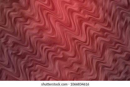 Light Red vector background with abstract lines. A vague circumflex abstract illustration with gradient. A completely new marble design for your business.