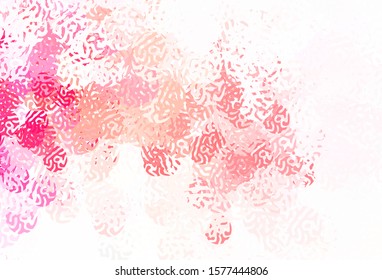 Light Red vector background with abstract shapes. Decorative design in abstract style with random forms. Best smart design for your business.