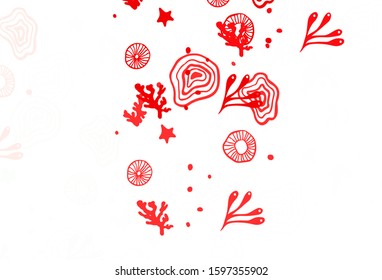 Light Red vector background with abstract shapes. Colorful chaotic forms with gradient in modern style. Modern design for your business card.