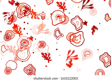 Light Red vector background with abstract shapes. Decorative design in abstract style with random forms. Modern design for your business card.