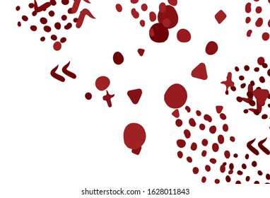 Light Red vector background with abstract shapes. Colorful chaotic forms with gradient in modern style. Best smart design for your business.