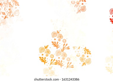 Light Red vector background with abstract shapes. Decorative design in abstract style with random forms. Best smart design for your business.