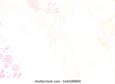 Fondo vectorial rojo claro con formas abstractas. Ilustración sencilla de color con formas abstractas de degradado. Diseño sencillo para su sitio web.