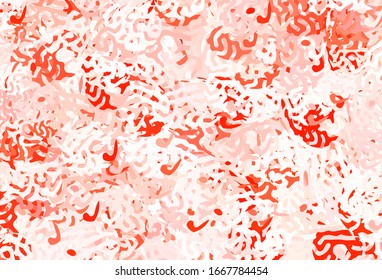 Light Red vector background with abstract shapes. Decorative design in abstract style with random forms. Best smart design for your business.