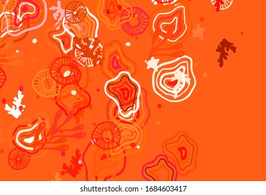 Fondo vectorial rojo claro con formas abstractas. Ilustración con formas de degradado coloridas en estilo abstracto. Fondo para un teléfono móvil.