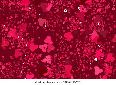 Light Red vector background with abstract shapes. Colorful chaotic forms with gradient in modern style. Modern design for your business card.