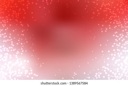 Light Red vector background with astronomical stars. Shining illustration with sky stars on abstract template. Template for cosmic backgrounds.