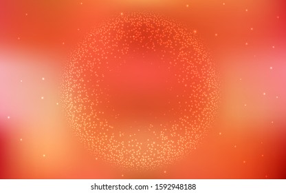 Light Red vector background with astronomical stars. Space stars on blurred abstract background with gradient. Template for cosmic backgrounds.