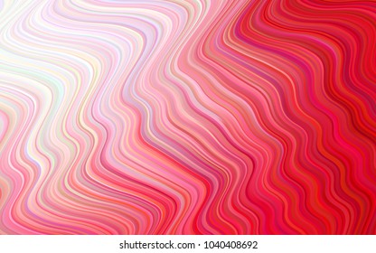 Light Red vector background with bent ribbons. Colorful illustration in abstract memphis style with gradient. Pattern for your business design.