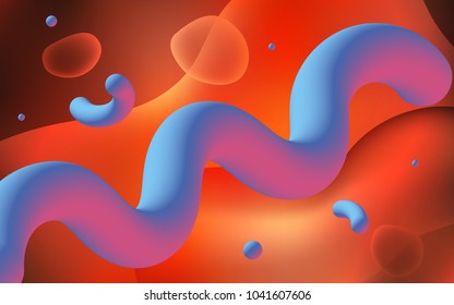 Light Red vector background with bent ribbons. A completely new color illustration in memphis style. Memphis design for your web site.