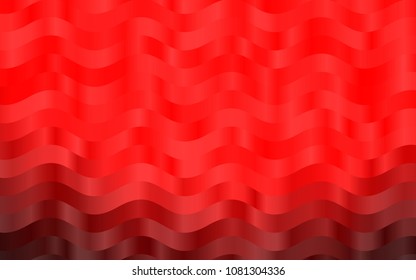 Light Red vector background with bent ribbons. Glitter abstract illustration with wry lines. New composition for your brand book.