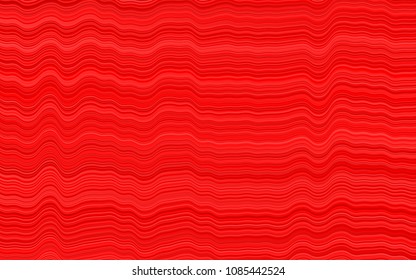 Light Red vector background with bent lines. Colorful illustration in abstract marble style with gradient. Textured wave pattern for backgrounds.