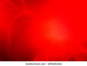 Light Red vector background with bent ribbons. Shining illustration, which consist of blurred lines, circles. The elegant pattern for brand book.