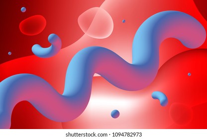 Light Red vector background with bent lines. Colorful illustration in abstract memphis style with gradient. New composition for your brand book.