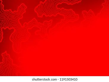 Light Red vector background with bent ribbons. Blurred geometric sample with gradient bubbles.  Textured wave pattern for backgrounds.
