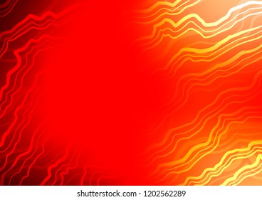 Light Red vector background with bent lines. Blurred geometric sample with gradient bubbles.  The template for cell phone backgrounds.