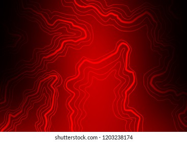 Light Red vector background with bent ribbons. Blurred geometric sample with gradient bubbles.  A new texture for your  ad, booklets, leaflets.