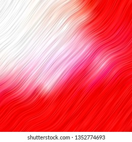 Light Red vector background with bent lines. Bright illustration with gradient circular arcs. Best design for your ad, poster, banner.