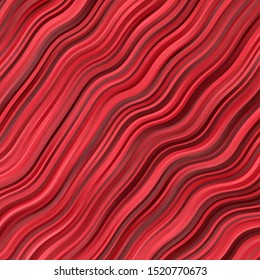 Light Red vector background with bent lines. Colorful geometric sample with gradient curves.  Pattern for websites, landing pages.