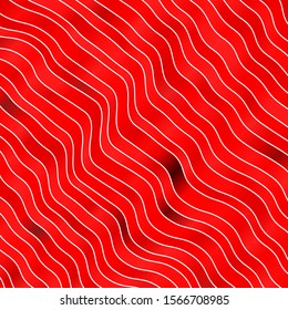 Light Red vector background with bent lines. Colorful illustration in circular style with lines. Best design for your ad, poster, banner.