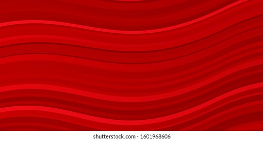 Light Red vector background with bent lines. Colorful illustration in abstract style with bent lines. Pattern for websites, landing pages.