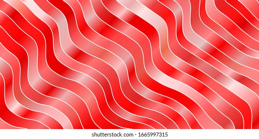 Light Red vector background with bent lines. Abstract illustration with gradient bows. Best design for your ad, poster, banner.