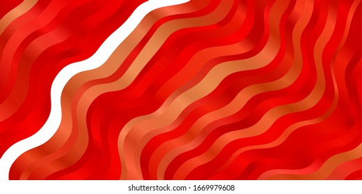 Light Red vector background with bent lines. Brand new colorful illustration with bent lines. Pattern for business booklets, leaflets