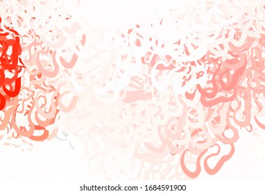 Light Red vector background with bent lines. A sample with colorful lines, shapes. Template for cell phone screens.