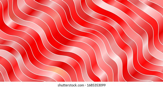 Light Red vector background with bent lines. Abstract illustration with gradient bows. Best design for your ad, poster, banner.