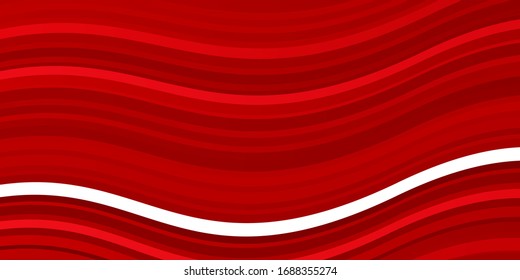 Light Red vector background with bent lines. Colorful illustration in abstract style with bent lines. Pattern for websites, landing pages.