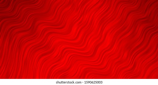 Light Red vector background with bows. Colorful abstract illustration with gradient curves. Smart design for your promotions.
