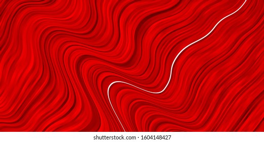 Light Red vector background with bows. Colorful illustration in circular style with lines. Pattern for websites, landing pages.