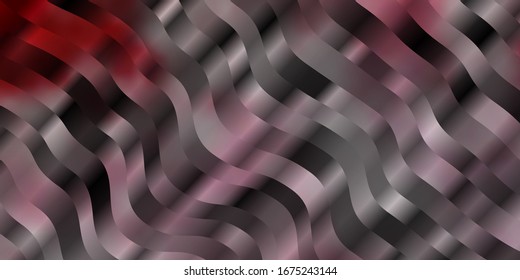 Light Red vector background with bows. Abstract illustration with bandy gradient lines. Pattern for commercials, ads.