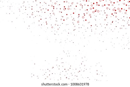 Light Red vector  background with bubbles. Modern abstract illustration with colorful water drops. New design for ad, poster, banner of your website.