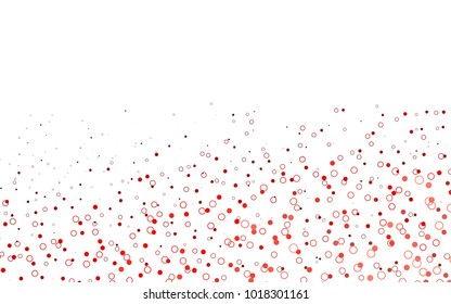Light Red vector  background with bubbles. Modern abstract illustration with colorful water drops. Beautiful design for your business natural advert.