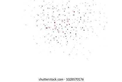 Light Red vector  background with bubbles. Glitter abstract illustration with blurred drops of rain. The pattern can be used for beautiful websites.