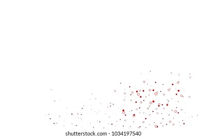 Light Red vector  background with bubbles. Modern abstract illustration with colorful water drops. The pattern can be used for aqua ad, booklets.