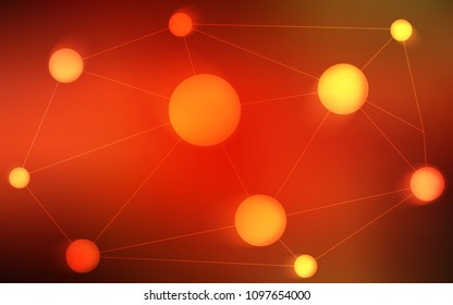 Light Red vector background with bubbles, lines. Illustration with set of colorful abstract circles and lines. Beautiful design for your business advert.