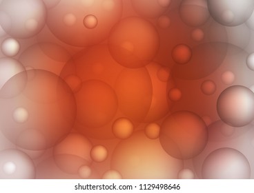 Light Red vector background with bubbles. Illustration with set of shining colorful abstract circles. The pattern can be used for aqua ad, booklets.