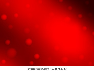 Light Red vector background with bubbles. Abstract illustration with colored bubbles in nature style. The pattern can be used for beautiful websites.