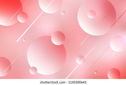 Light Red vector background with bubbles. Illustration with set of shining colorful abstract circles. Completely new template for your brand book.