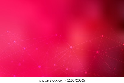 Light Red vector background with bubbles, lines. Decorative design in abstract style with triangle structure. New design for ad, poster, banner of your website.