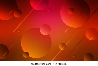 Light Red vector background with bubbles. Abstract illustration with colored bubbles in nature style. New design for ad, poster, banner of your website.