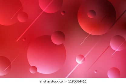 Light Red vector background with bubbles. Modern abstract illustration with colorful water drops. New design for ad, poster, banner of your website.