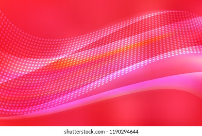 Light Red vector background with bubbles, lines. Colorful illustration with circles and lines in futuristic style. Template for business cards, websites.